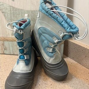 Blue and Gray Winter Boots